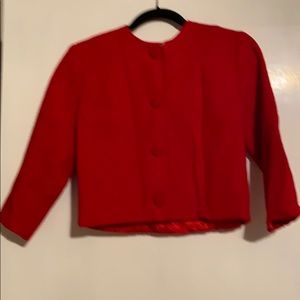 Red crop top jacket
